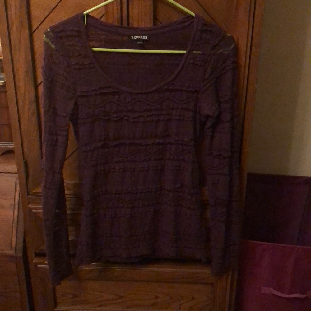 2 for $10🌻Express Long Sleeve Textured Lace Top